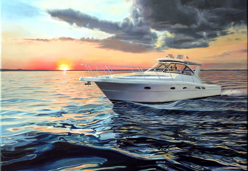 Yacht commission - Oil on canvas