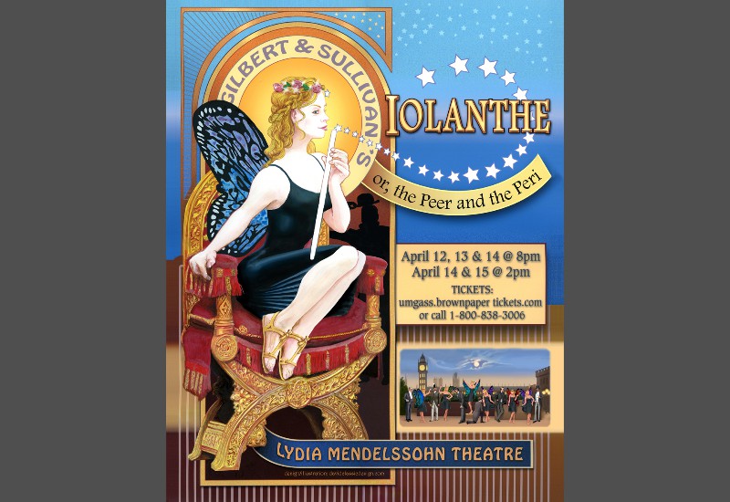 Iolanthe – poster for UM Gilbert & Sullivan Society